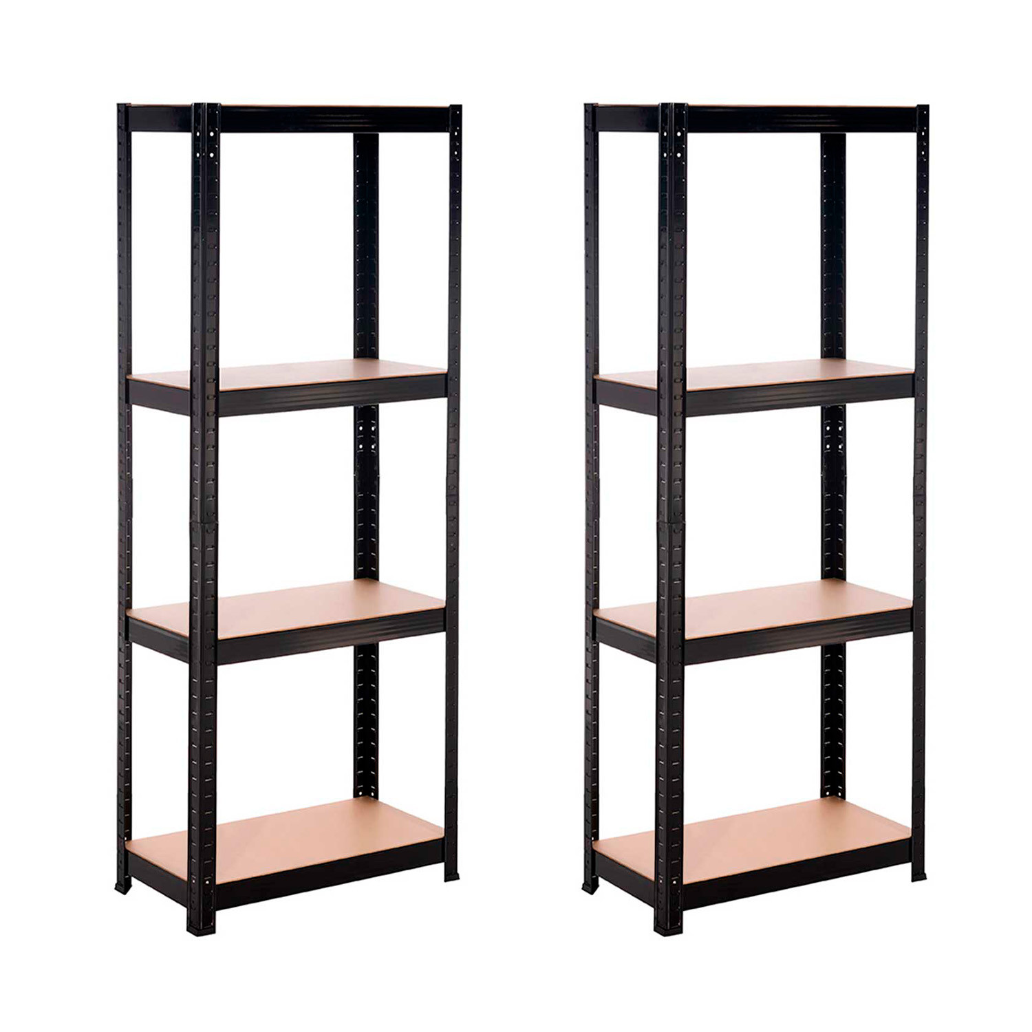 Pack 2 Estantes metálicas com 4 prateleiras reguláveis 148x60x30cm 240Kg Thinia Home Estantes 1